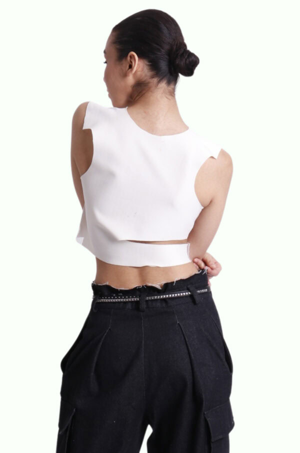 TOP Blanc Asymétrique – Image 3